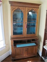 1860S RED CHERRY DROP FRONT SCRETARY