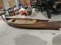 White River fiberglass canoe