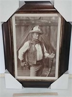 John Wayne,16"×24" wood framed print