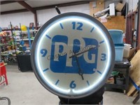 PPG wall clock neon