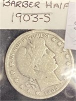 1903-s Barber Silver Half Dollar