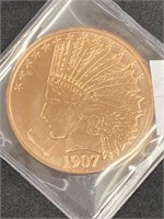 1907 1oz Copper .999 Coin