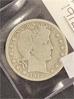 1912-d Barber Silver Half Dollar
