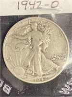 1942-d Walking Liberty Silver Half Dollar
