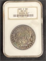 1880-s Morgan Silver Dollar Ms-63