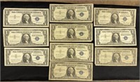 10- One Dollar Silver Certificates