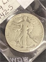 1942-s Walking Liberty Silver Half Dollar