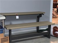 HALF TABLE WITH BENCH UNUSUAL