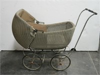Antique Wicker Baby Buggy