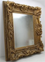 Large Ornate Beveled Edge Molded Frame Mirror