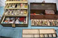 RARE ANTIQUE FOLKART LURES & TACKLE BOXES !-R-4