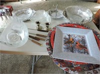 Silver Plate, Serving Bowls, Trays, Etc