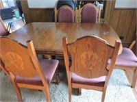Oak Dinning Room Table & Chairs