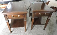 Pair Vintage End Tables 25"x15
