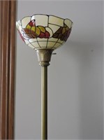 Art Glass Pole Lamp 70"T