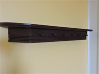 Shelf With Plate Rail & Hooks