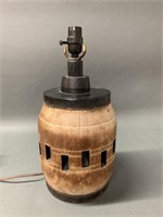 Mid Century Ships Wooden Table Lamp