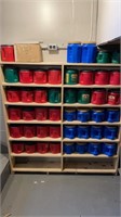 Lot of empty coffee containers shelving is NOT