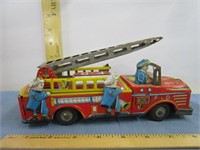 Tin Toy Friction Fire Truck