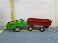 Tin Toy Tractor Wagons