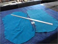 (2) Tanned Suede Hide - Turquoise