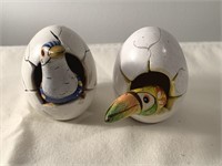 Folk Art Cracked Egg Pottery