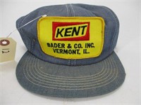 Vintage Snapback Trucker Hat - Denim Kent Feeds Pa