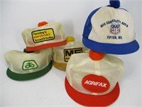 Vintage Snapback Trucker Hat - Lot (5) Fuzzy Ball