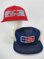 Vintage Snapback Trucker Hat - Lot (2) Ford Print