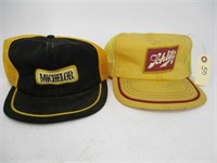 Vintage Snapback Trucker Hat - Lot (2) BEER Patch