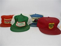 Vintage Snapback Trucker Hat - Lot (4) Farm Seed P