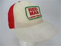 Vintage Snapback Trucker Hat - Red Man Tobacco Pat