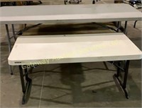 Plastic Foldable Tables 48 L x 25 W x 10 H and