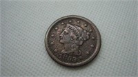 1853 Large Cent Braided Hair