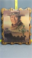 John Wayne wooden picture & clock