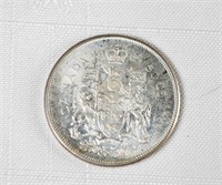 1950 - SILVER 50c CANADA  FIFTY CENT PIECE COIN