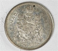 1962 - SILVER 50c CANADA  FIFTY CENT PIECE COIN