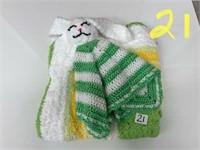 Crocheted Bunny and Blanket