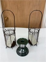 Candle holder and wine holders