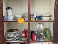 Upper Kitchen Cabinet Contents - North of Sink