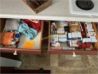 6 Drawers Contents - food, foil, and misc