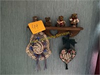 Decorative Shelf and Bear Collection