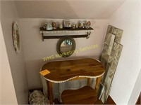 Kidney Shaped Dressing Table and Stool