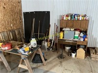 Garage Contents - Hand Tools, Saw Horses, Misc