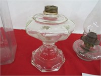 Oil lamps, glass jar