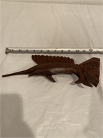 Wood carving fish design