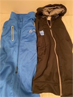 Lot of two large zip up sweat jackets