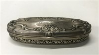 TIFFANY STERLING SILVER HINGED LID OVAL BOX