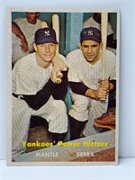 1957 Topps Yankees Mickey Mantle, Yogi Berra