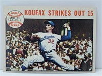 1964 Topps Koufax Strikes Out 15